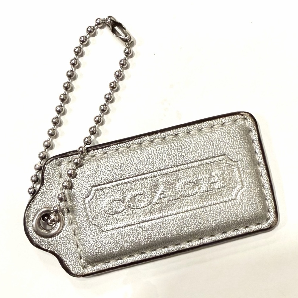 Coach Metallic Silver Hangtag